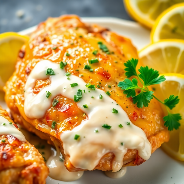 Creamy Garlic Chicken with Mayonnaise