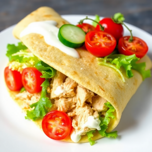 Creamy Mayonnaise Chicken Wrap