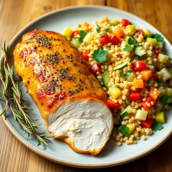 Herbed Turkey Breast with Quinoa Salad