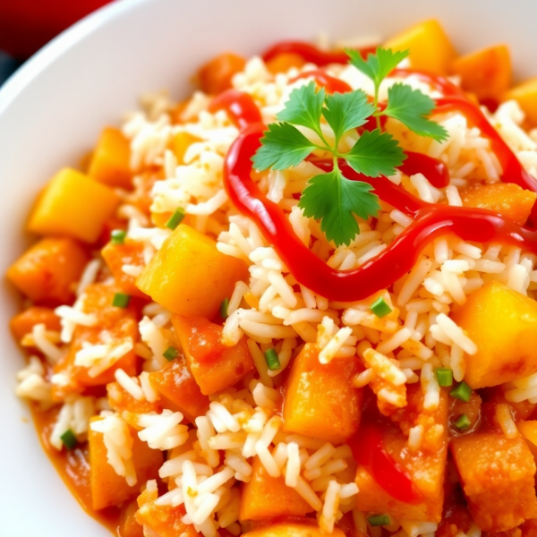 Spicy Tomato and Potato Rice