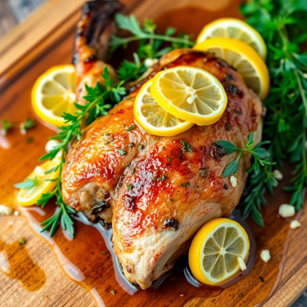 Herb-Roasted Rabbit with Garlic and Lemon