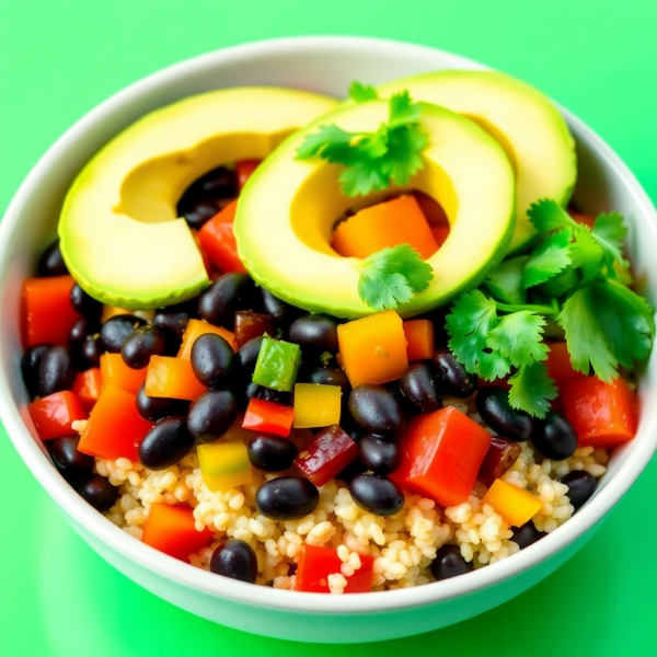 Spicy Bean and Quinoa Bowl