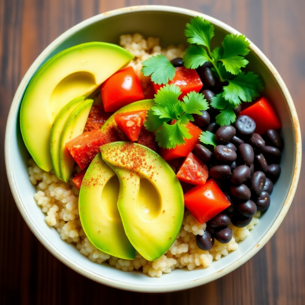 Spicy Avocado and Quinoa Bowl