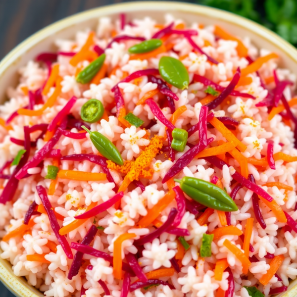 Spiced Beetroot and Carrot Rice