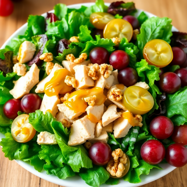 Grape and Chicken Salad with Honey Mustard Dressing