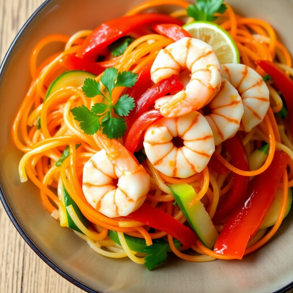 Spicy Glass Noodle Salad with Shrimp