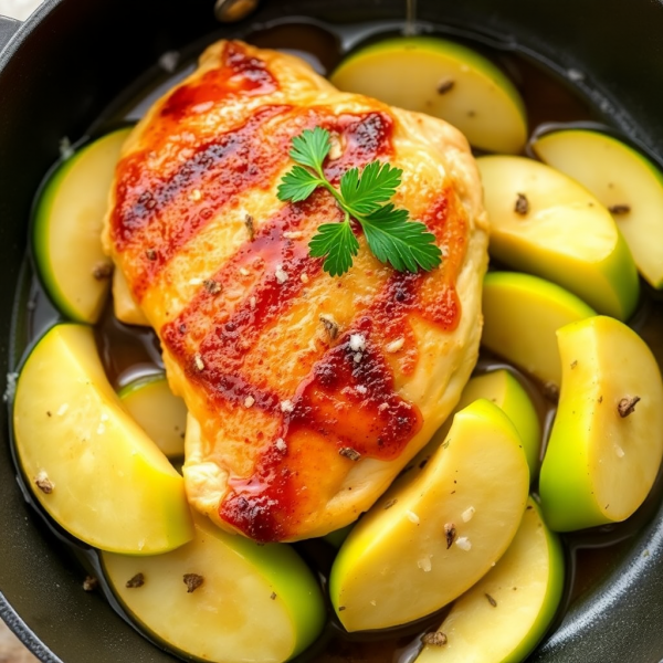 Savory Apple and Chicken Skillet