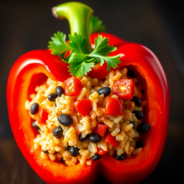 Stuffed Bell Peppers with Herbed Rice