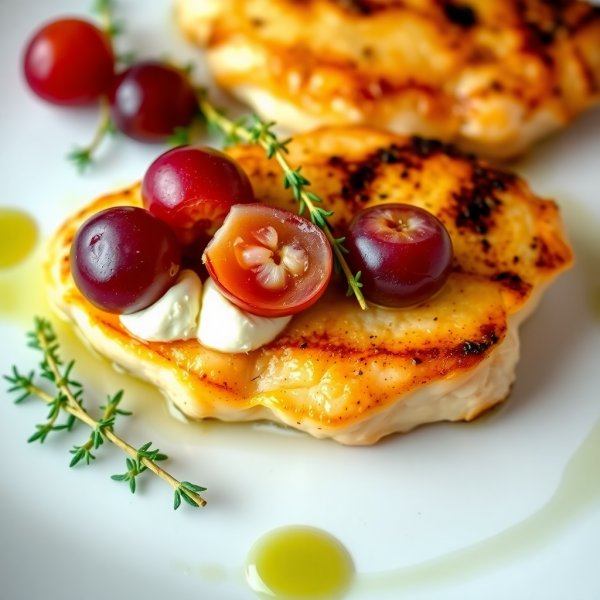 Grape and Goat Cheese Stuffed Chicken Breast