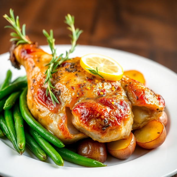 Herb-Roasted Rabbit with Garlic and Lemon