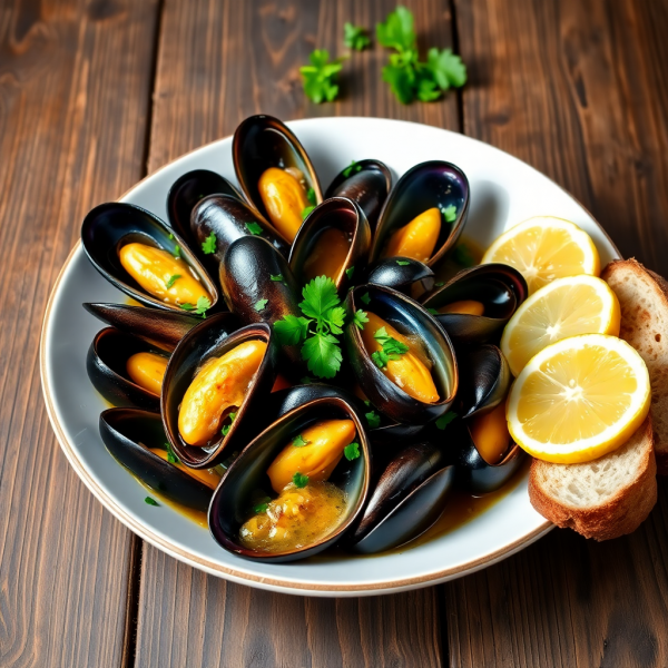 Garlic Butter Mussels with Herbs