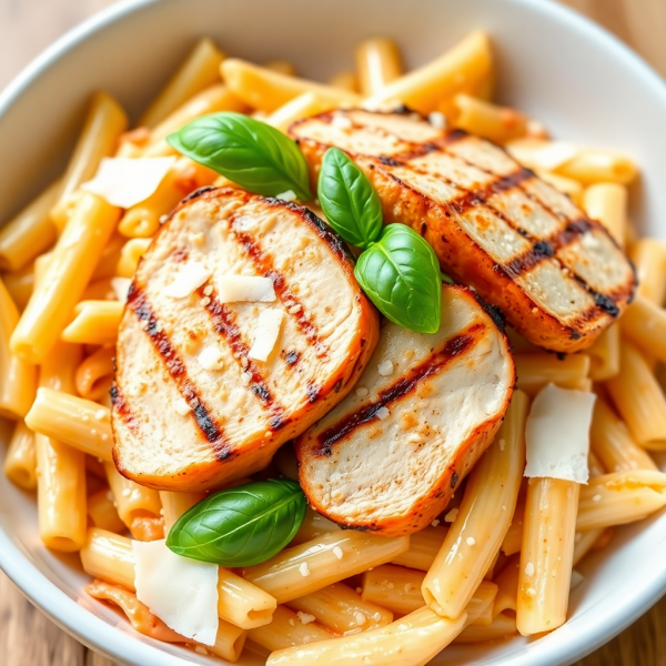 Grilled Chicken Vodka Pasta