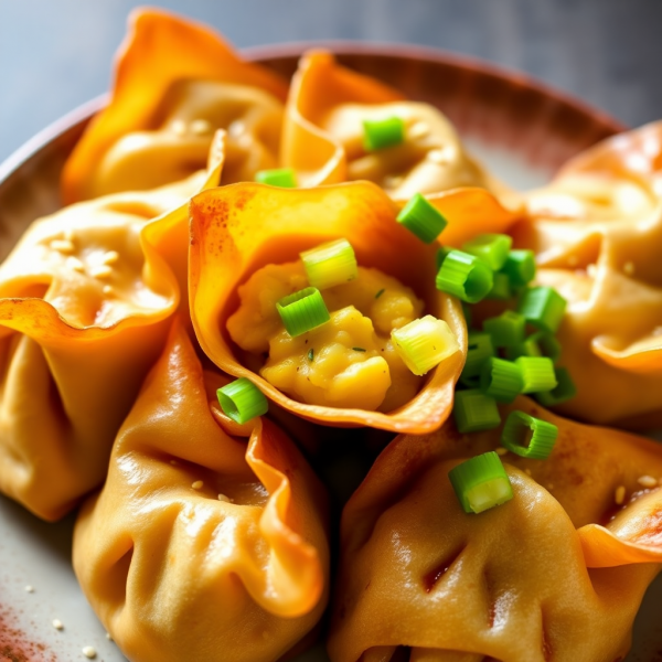 Chinese Spiced Potato Wontons