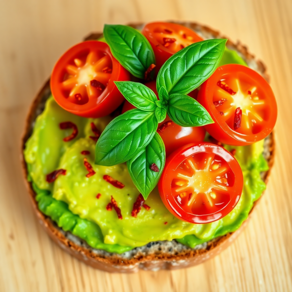 Spicy Avocado Toast with Cherry Tomatoes