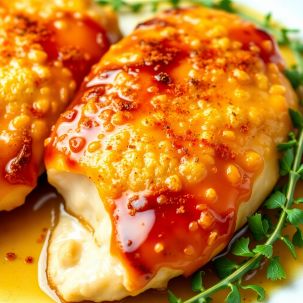 Honey-Glazed Chicken with Cheesy Crust