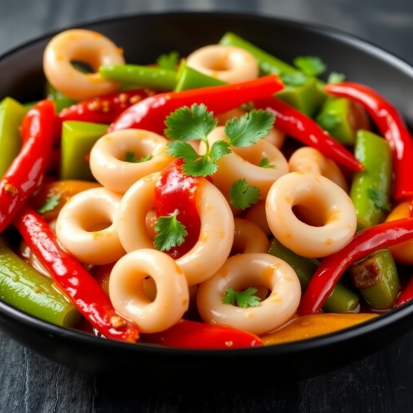 Spicy Garlic Squid Stir-Fry