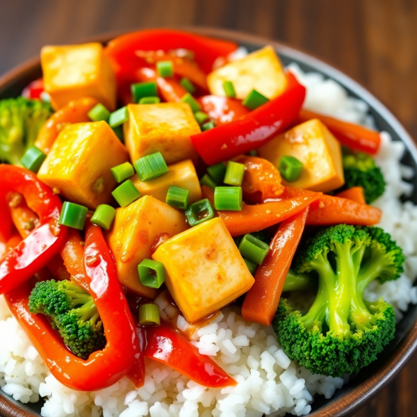 Spicy Tofu Stir-Fry with Vegetables