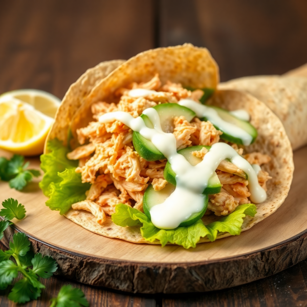 Creamy Mayonnaise Chicken Wrap