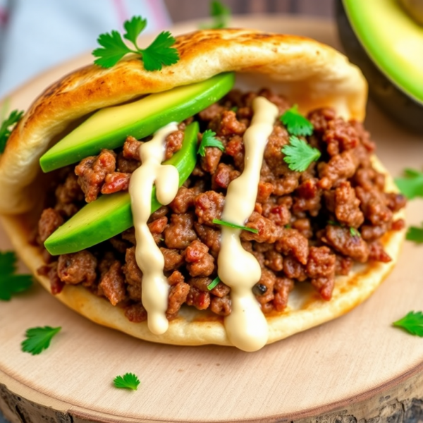 Avocado Beef Pita Sandwich