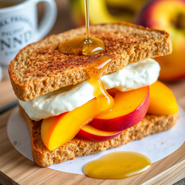 Peach and Banana Delight Sandwich