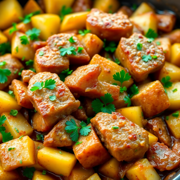 Polish Pork and Potato Skillet