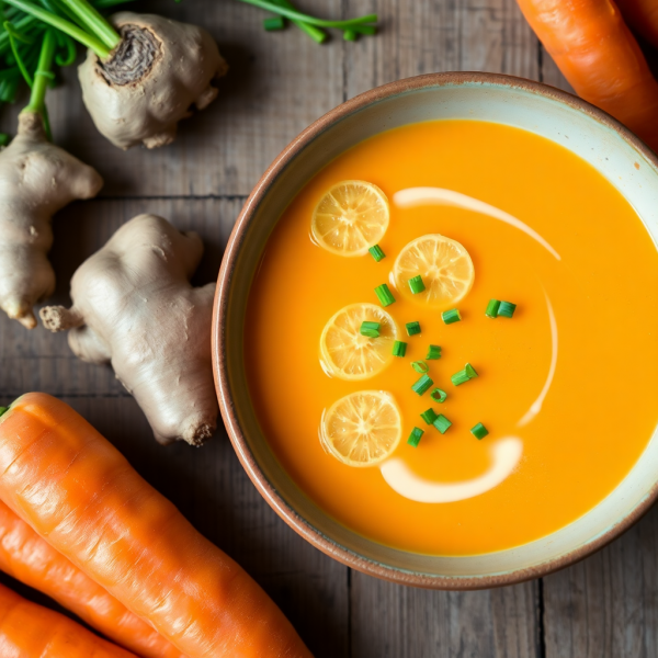 Chilled Spring Carrot and Ginger Soup